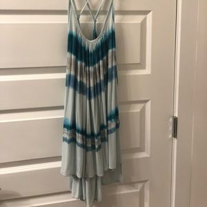 Free People Blue tie-dye tunic tank